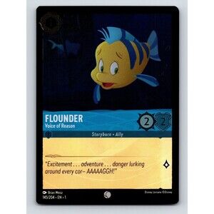 Basic Flounder Voice Of Reason Power Ally Rare Yellow Disney Lorcana